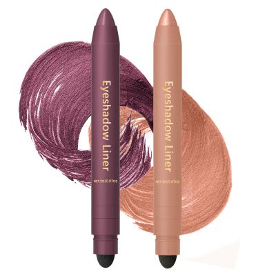 marrhorvk Plum Eyeshadow Eyeliner Pencil, Eyeshadow Stick Waterproof, Long-Lasting & Smudge-Proof Wear, Smooth, Easy to Color