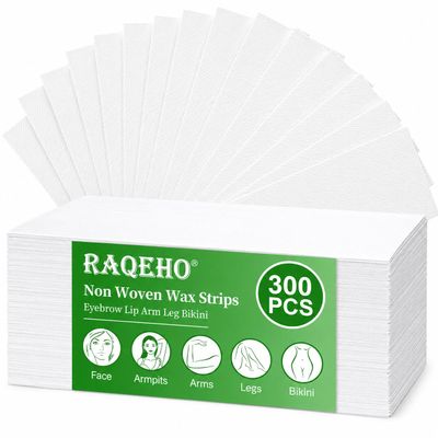 RAQEHO 300 Non Woven Wax Strips - Large Wax Paper Sheet for Hair Removal