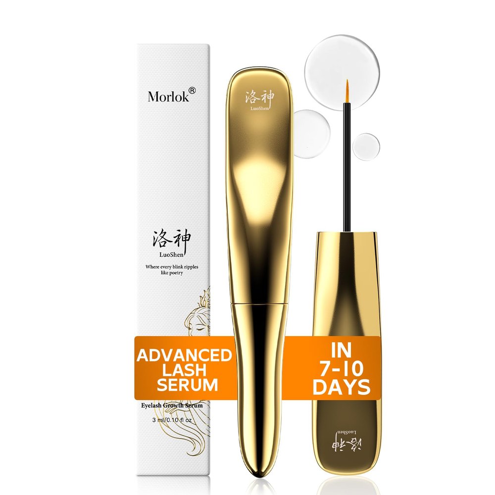 Eyelash Growth Serum, Eye Lash and Eyebrow Enhancing Serum for Women & Men - with Advanced Formula to Boost Longer Fuller and Thicker Lashes and Eyebrows, Gentle & Vegan for Sensitive Eyes (3 mL)