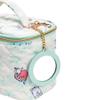Impressions Vanity BT21 Quilted Train Case with Removable Mirror Keychain, Slip Pocket Makeup Bag Organizer with Top Handle Carry Strap, 4 Brush Slots Travel Makeup Bag for Women with Gold Hardware view 4