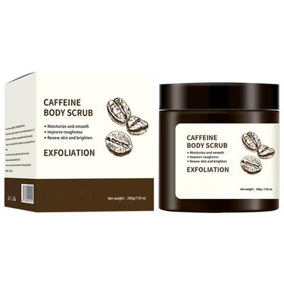 Caffeine Body Scrub, Exfoliating Scrub for Brightening & Smoothing Skin, Suitable for Face, Arm, Foot, Hand, Back & More, Fights Roughness, Chicken Skin & Dullness