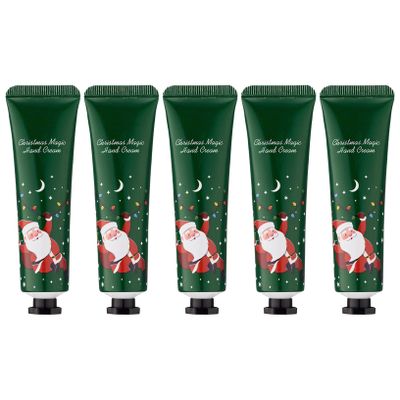ACSUSS Travel Size Hand Cream 5 Piece Set Intense Moisturizing for Dry Skin Winter Care Gifts for Women Men Green One Size