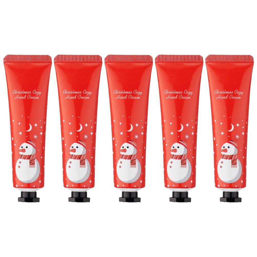 ACSUSS Travel Size Hand Cream 5 Piece Set Intense Moisturizing for Dry Skin Winter Care Gifts for Women Men Red One Size