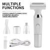 ZJchao 4 in 1 Hair Removal Device, Epilator for Women, Women Trimmer Set Rechargeable Water Proof LCD Display Cordless for Legs Underarms Bikini Gentle Shaving view 2