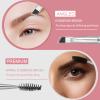2PCS Dual Ended Eyebrow Brush, Angled Brow Brushes Professional Spoolie Brush for Shaping Filling Brows Lashes Eyeliner Portable Makeup Applicator view 3