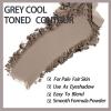 Cool Grey Contour Powder with Nose Face Brush and Cool Toned Cream Contour Stick-for Fair Pale Light view 2
