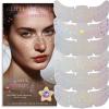 Glitter Freckles, Holographic Face and Body Glitter Tattoo Sparkle for Women Gold Glow Cosmetic Star Makeup Accessories for Festival Rave (12pcs Holographic) view 1