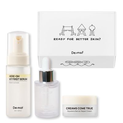 De:maf Welcome Skincare Gift Kit  Bestseller 3-Step Skincare Set for Sensitive Skin & Barrier Care | Travel Size Skincare Gift Set for Mom & Women