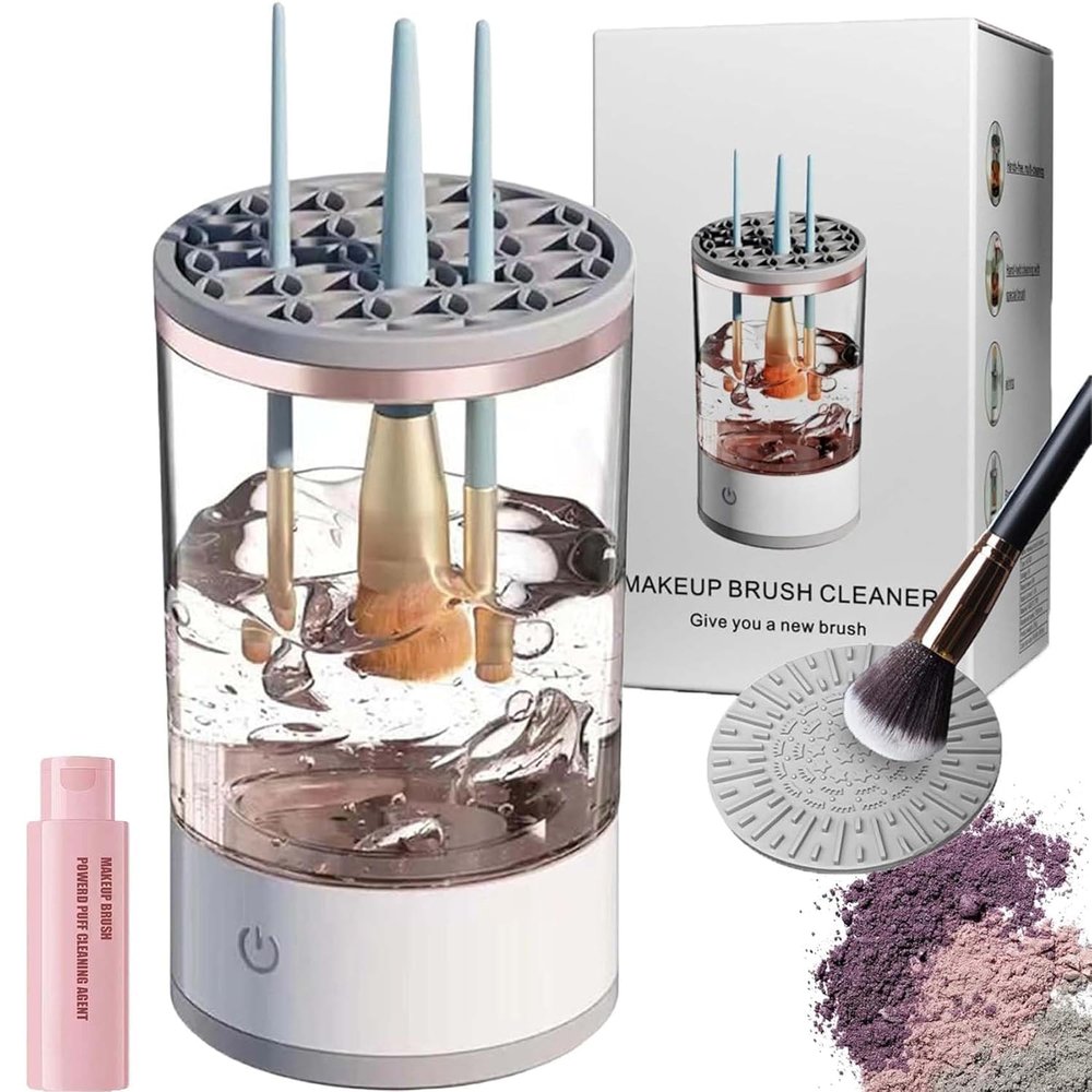 Bellaclean Makeup Brush Cleaner, Bellaclean 3 In 1 Electric Brush Cleaner Multi-Use Efficient Deep Cleaning All Types Of Brushes (White, Plug-in type)