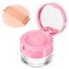5 G Loose Powder Containers with Puff, Pink Empty Makeup Powder Container, Reusable Plastic Powders Case Compact DIY Makeup Powders Case with Mirror view 1