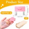5 G Loose Powder Containers with Puff, Pink Empty Makeup Powder Container, Reusable Plastic Powders Case Compact DIY Makeup Powders Case with Mirror view 2