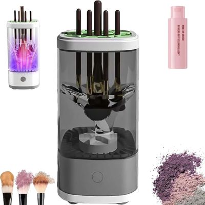 2026 Upgrade Bellaclean Makeup Brush Cleaner, Bellaclean 3 In 1 Electric Brush Cleaner, Multi-Use Efficient Deep Cleaning All Types Of Brushes (Gray, charge)