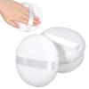 3 PCS PMakeup Puff 5 Inch Large Loose Body Makeup Sponge Soft Velour Washable Reusable Sponge Big Fluffy Sponge for Women Face Cleaning Makeup Foundation Blending-White view 1