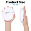 3 PCS PMakeup Puff 5 Inch Large Loose Body Makeup Sponge Soft Velour Washable Reusable Sponge Big Fluffy Sponge for Women Face Cleaning Makeup Foundation Blending-White view 2
