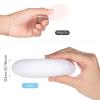 3 PCS PMakeup Puff 5 Inch Large Loose Body Makeup Sponge Soft Velour Washable Reusable Sponge Big Fluffy Sponge for Women Face Cleaning Makeup Foundation Blending-White view 3