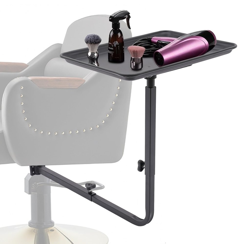 JOMCYDM Salon Tray for Hair Stylist, Salon Trays Attached to Chair for Barber Chairs for Chairs with a 1.18-1.38in Diameter Rod,Load-Bearing Capacity About 30kg