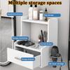 TT-YEL Wooden Hairdresser Salon Station, Wall-Mounted Hairdressing Tool Storage Box with Drawer and Hair Dryer Holder, Styling Tool Organizer for Beauty Salon, Barber Shop,A view 2