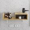 TT-YEL Barber Shop Professional Wall Mounted Tool Bench, Wooden Professional Barber Station with Drawers and Hairdryer Holder, Floating Hairdressing Cabinet,Gl50w30h16cm view 1