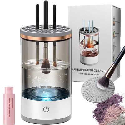 Bellaclean Makeup Brush Cleaner, Bellaclean 3 In 1 Electric Brush Cleaner Multi-Use Efficient Deep Cleaning All Types Of Brushes (Gray, Charging type)