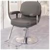 Barber Chair, Salon Chair for Hair Stylist with 360 Swivel 10 Cm Adjustable Height, Hydraulic Stylist Chair with Weighted Steel Base 150 Kg Capacity,Grey,B view 1