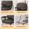 Barber Chair, Salon Chair for Hair Stylist with 360 Swivel 10 Cm Adjustable Height, Hydraulic Stylist Chair with Weighted Steel Base 150 Kg Capacity,Grey,B view 3