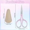Professional Grooming Mini Scissors with Stainless Steel Straight Tip, 3.5 Inch Pink Small Scissors Beauty with Leather Case for Personal Care Facial Hair Removal and Ear Nose Eyebrow Trimming(Pink) view 3