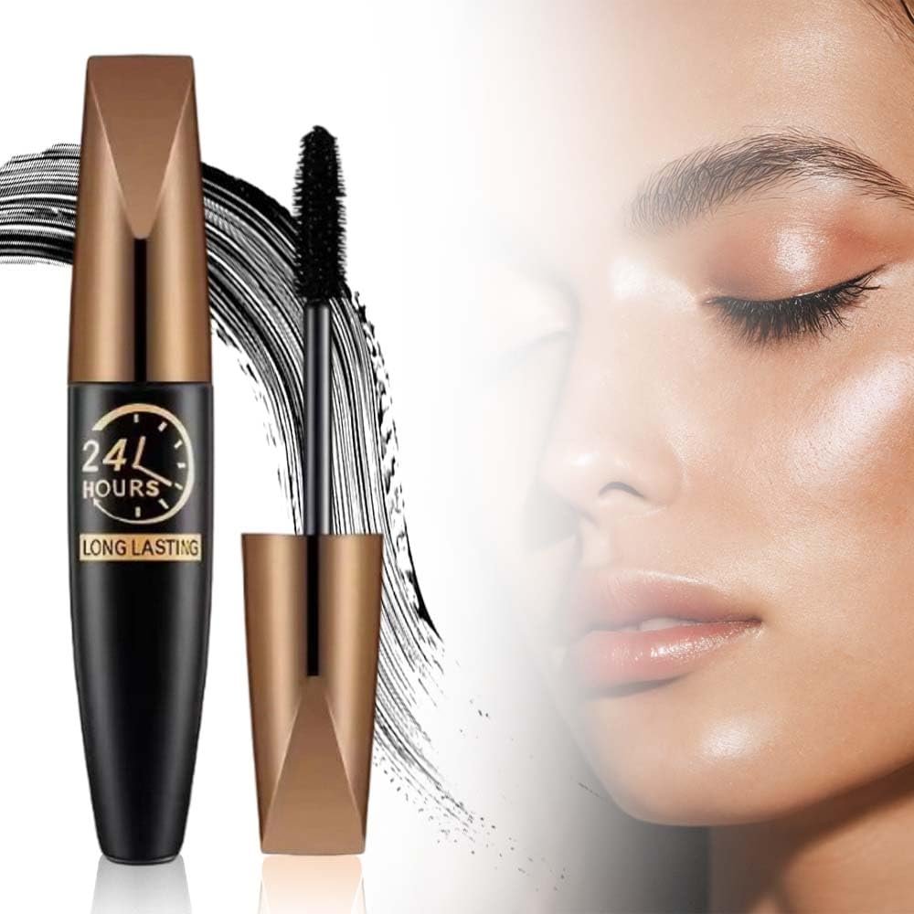 4D Silk Fiber Lash Mascara, Lengthening and Thick, 2026 Upgrade Black Fibre Mascaras, Waterproof, Long Lasting, Fuller Lashes Amplify, All Day Exquisitely Full (A-1Pcs)