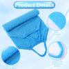 4 Pcs Exfoliating Back Scrubber with Handles, Nylon Back Washers, Scrubber Cloth Towel for Shower, Stretchable Pull Strap for Sensitive Rough Skin view 3