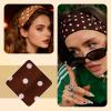 Womens Polka Dot Turban Headbands for Women Girls Non Slip Elastic Makeup Headband for Thick Thin Hair Accessories Vintage Polka Dot Outfits for Women Girls Boho Bandana Head Scarf Headbands 2 Pcs view 2