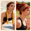 Womens Polka Dot Turban Headbands for Women Girls Non Slip Elastic Makeup Headband for Thick Thin Hair Accessories Vintage Polka Dot Outfits for Women Girls Boho Bandana Head Scarf Headbands 2 Pcs view 4