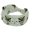 RODAILYCAY Headband for Girls Women Cross Twist Wide Hairband Soft Turban Headband Elastic Vintage Abstract Ethnic Iris Pattern Yoga Workout Headpiece view 1