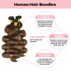 P4/30 Brown Highlight Body Wave Human Hair Bundles 26 28 30 Inch view 2