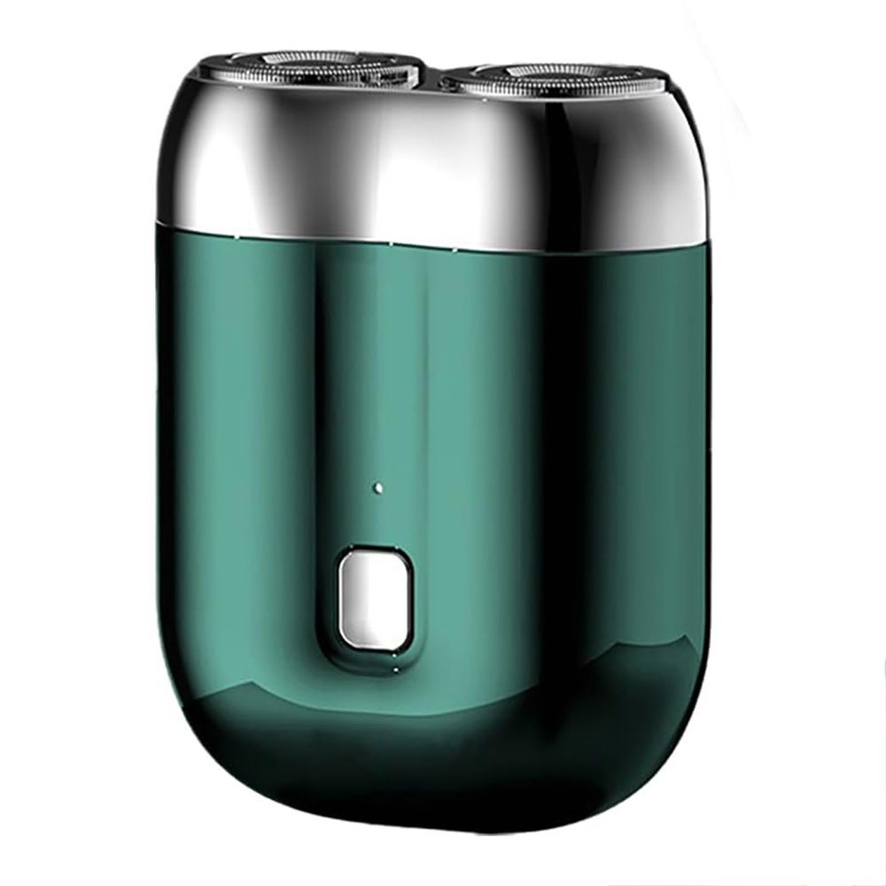 2025 New Model Mini Dual-Head Electric Shaver, Electric Mini Portable Razor, Pocket Shaver USB Shavers for Men, Rechargeable Washable Double Head Razor for Home, Car, Travel (Green)