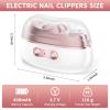 2026 New 4-in-1 Electric Nail Clipper,Electric Smart Nail Clippers for Adults-2 Speed Gears Adjustable,Automatic Nail Clippers with Polishing Light & Clip Storage for Adults,Seniors Christmas Gifts view 2