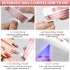 2026 New 4-in-1 Electric Nail Clipper,Electric Smart Nail Clippers for Adults-2 Speed Gears Adjustable,Automatic Nail Clippers with Polishing Light & Clip Storage for Adults,Seniors Christmas Gifts view 3
