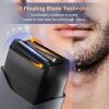 Electric Foil Shaver for Men:Triple Floating Blade Electric Razor for Face & Beard - IPX7 Waterproof Cordless Shaver with LED Display, USB-C Fast Charge & Travel Lock - Home & Travel Grooming Kit view 2