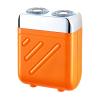 Bccnerty Shaver for Men, Mini Portable Electric Shaver, Smooth Shaving in One Second, 360 Rotation, Wet and Dry Use, Dual Head Waterproof, Shaving Without Leaving Residue(Orange Silver) view 1