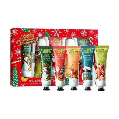 Christmas Hand Cream Bulk with Gift Boxes Travel Size Moisturizing Body Lotions for Christmas Stocking Stuffers Xmas Party Favors Holiday Gifts for Women (5 Hand Cream B)