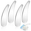 4PCS Makeup Spatulas, Mini Metal Cosmetic Spatulas, Reusable Skincare Scoop for Mixing Sampling Cream Eye Face view 1