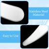 4PCS Makeup Spatulas, Mini Metal Cosmetic Spatulas, Reusable Skincare Scoop for Mixing Sampling Cream Eye Face view 3