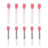 10 pieces of silicone lip mask lip glaze brush mini portable eye shadow lipstick brush (5 pieces for plastic and 5 pieces for aluminum tube) view 1