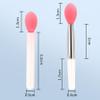 10 pieces of silicone lip mask lip glaze brush mini portable eye shadow lipstick brush (5 pieces for plastic and 5 pieces for aluminum tube) view 2