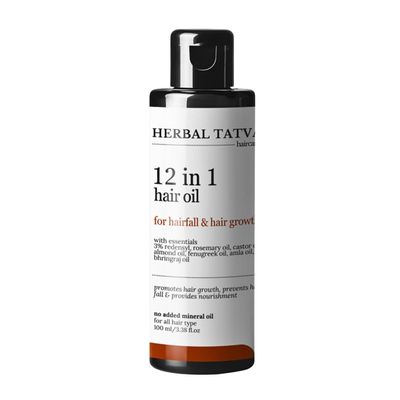 12-in-1 Hair Oil with Redensyl, 100ml, Natural Growth Oil for Hair Fall, Contains Bhringraj, Amla, Rosemary Oil