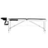 2-Zone Foldable Massage Table Aluminum Black and White 110228 view 3