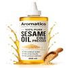 100% Pure Cold Pressed Sesame Oil, 200ml, Natural Multipurpose for Skin Hair Body, No Chemicals No Preservatives, Makeup Remover Post-Workout Recovery view 1