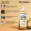 100% Pure Cold Pressed Sesame Oil, 200ml, Natural Multipurpose for Skin Hair Body, No Chemicals No Preservatives, Makeup Remover Post-Workout Recovery view 2