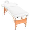 2-Zone Folding Massage Table 3.9" Thick White 110150 view 2