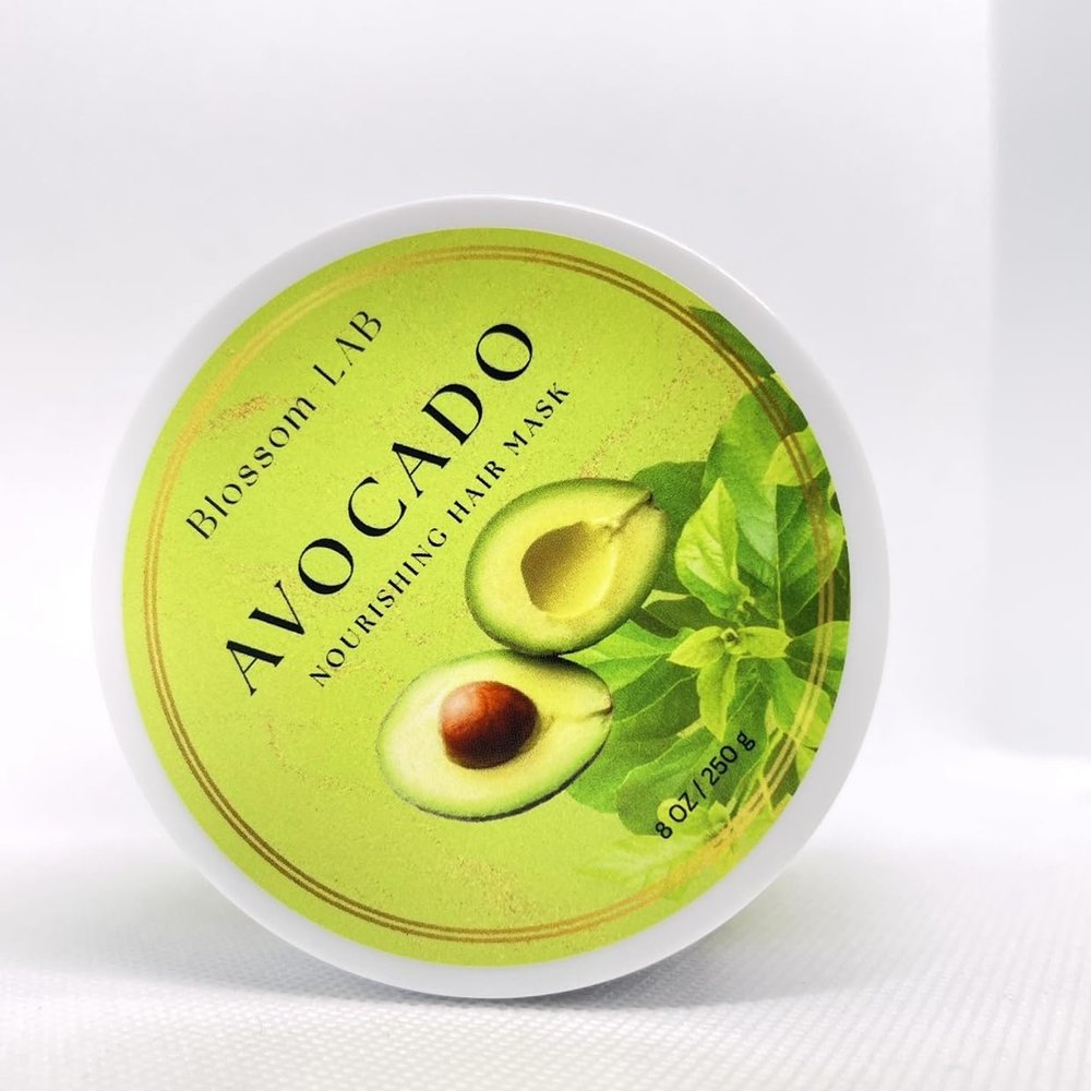 Blossom-LAB Avocado Nourishing Hair Mask for Dry Damaged Hair, Intensive Repair, Hydration Treatment, 8 OZ