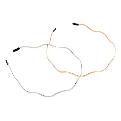 PHENOFICE 2Pcs Women Wave Hairband Lightweight Headbands for Daily Fashion Party Makeup Elegant Chic Hair Hoop Accessories for Brides Friends