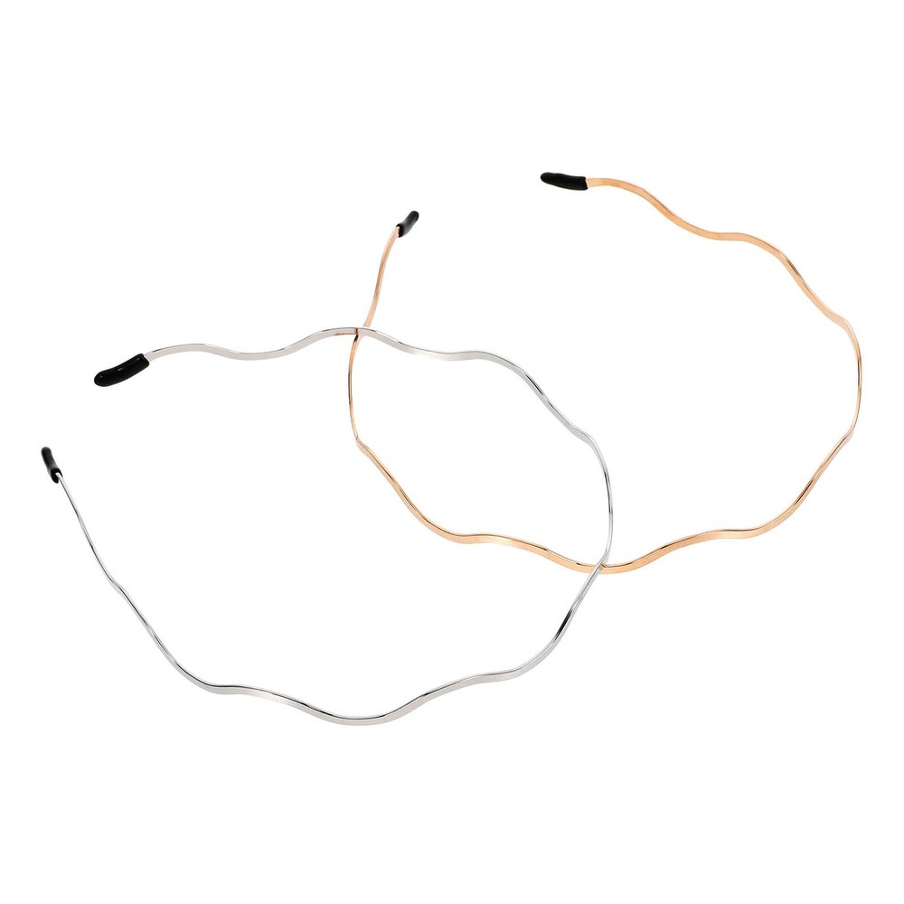 PHENOFICE 2Pcs Women Wave Hairband Lightweight Headbands for Daily Fashion Party Makeup Elegant Chic Hair Hoop Accessories for Brides Friends